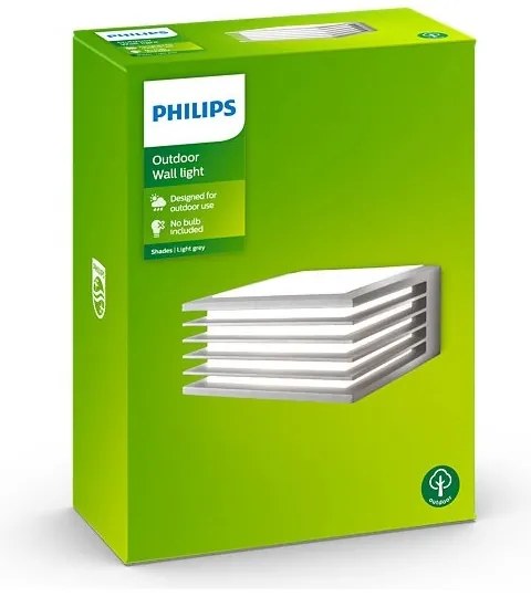 Aplică de exterior SHADES 1xE27/15W/230V IP44 gri Philips