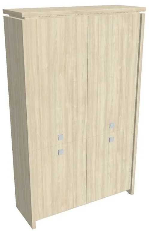 Dulap înalt Verno 128 x 46 x 210 cm, divizat, salcâm