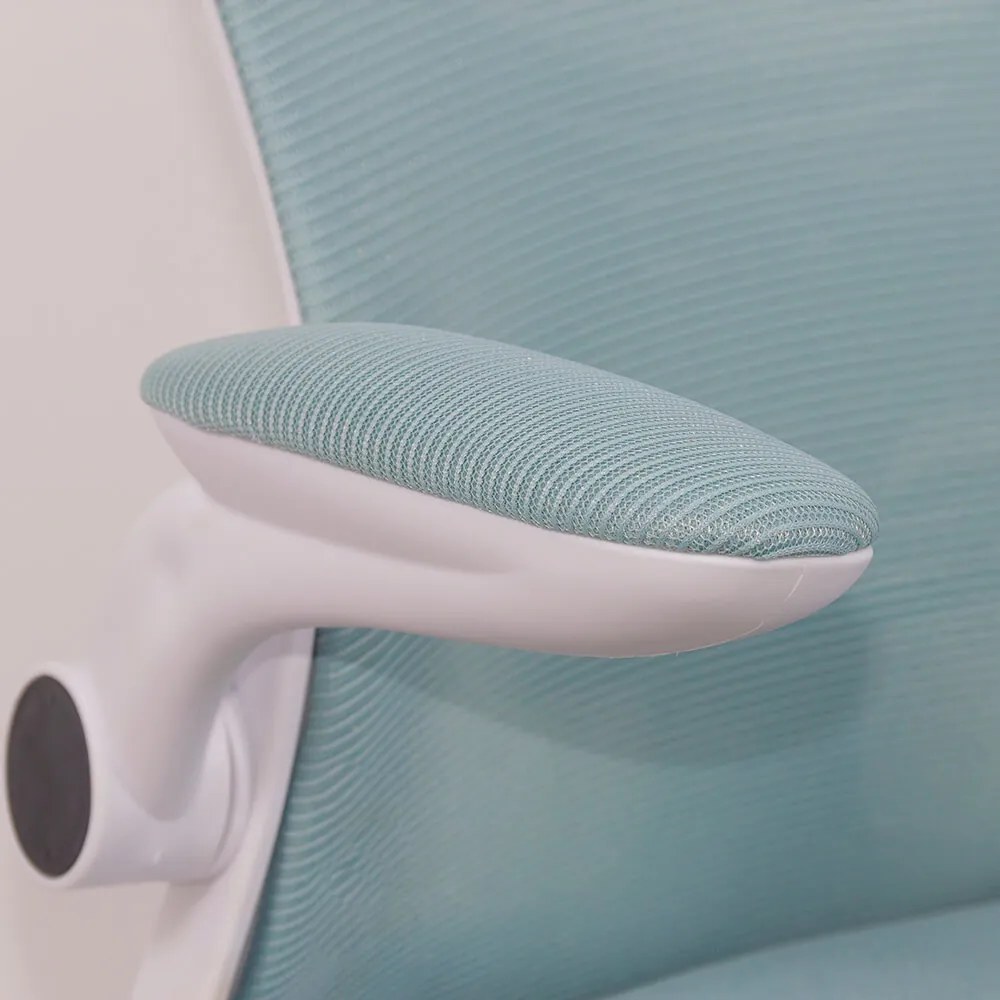 Scaun ergonomic OFF 336 bleu, spătar înalt și brațe rabatabile