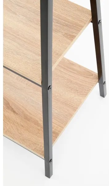 Bibliotecă NARVIK 148x60 cm negru/stejar sonoma