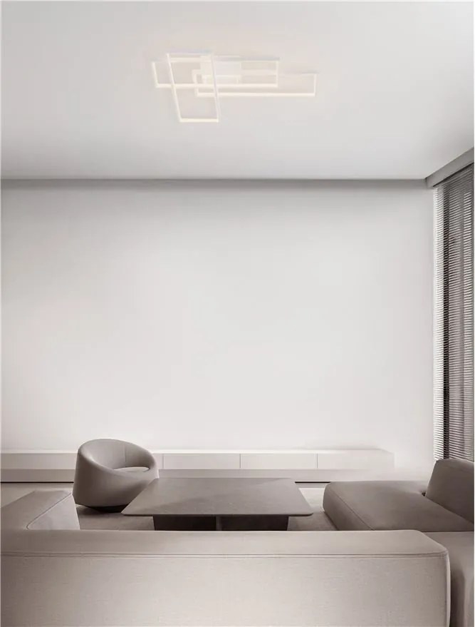 Aplica de perete sau tavan design geometric Alis alb