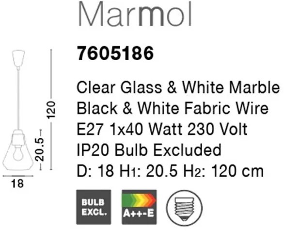 Lustra, Pendul design modern Marmol NVL-7605186