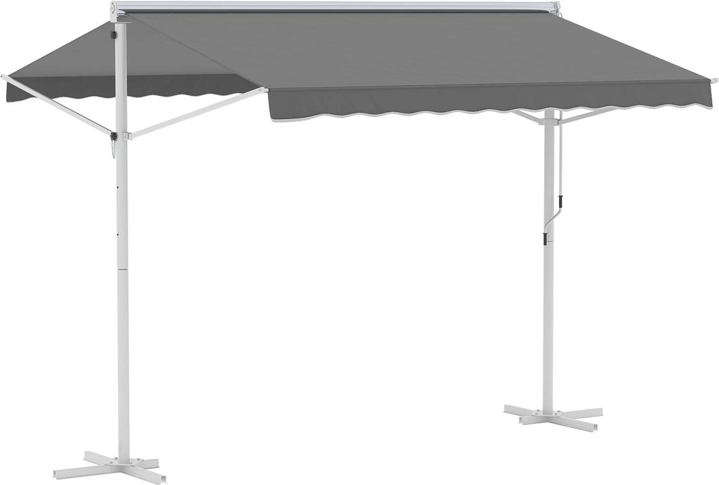 Outsunny copertina de soare reglabila, 295x294cm, gri | AOSOM RO