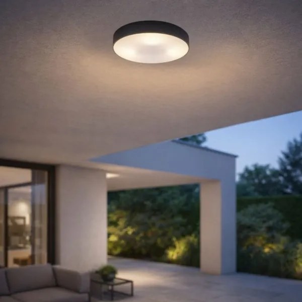 Rabalux 75065 - Plafonieră de exterior DOLEN, 2 x E27, max. 9 W, 230 V, Ø 29 cm, IP43, negru