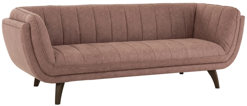 Canapea din piele artificiala lila, 3 locuri