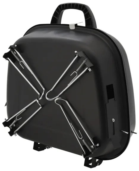 Grătar portabil cu cărbuni, negru