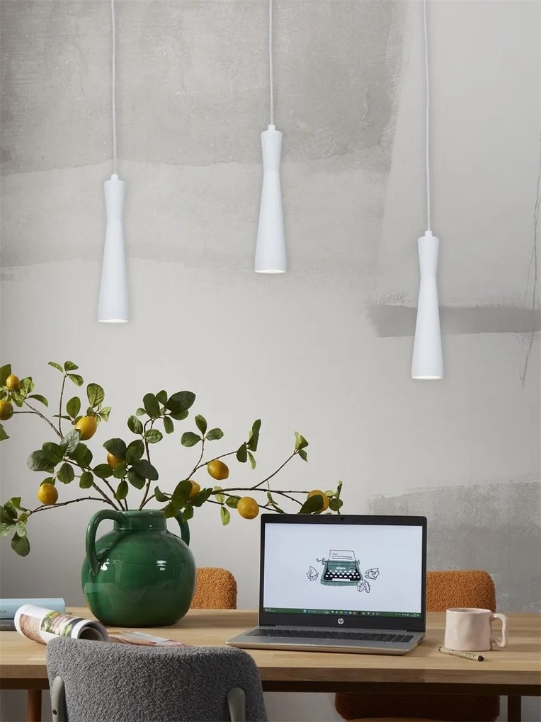 Pendul metal design modern Bordeaux alb