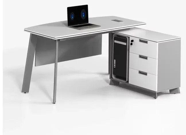 Masă birou cu dulap lateral ,design modern și elegant ,calitate premium , dimensiuni 1600*1400*750