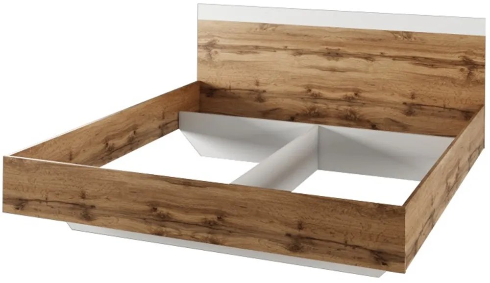 Set dormitor (pat 180x200 cm) Gaila New (stejar sonoma + alb). 1064620