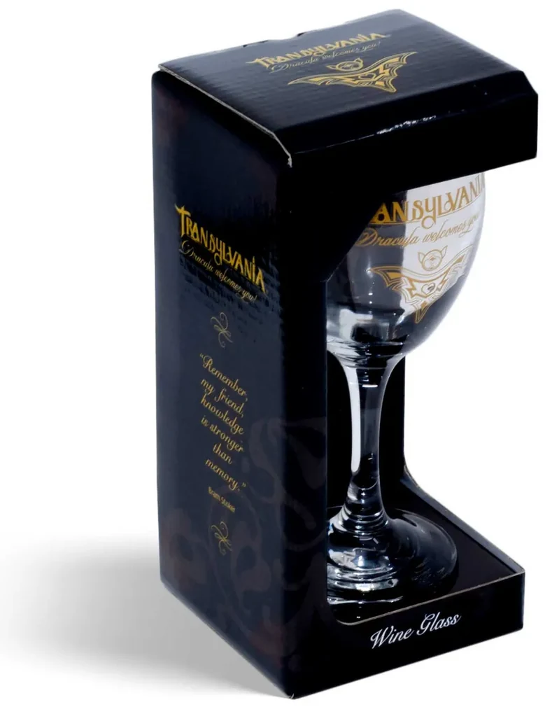 Pahar sticla Transilvania - Dracula welcomes you 220ml