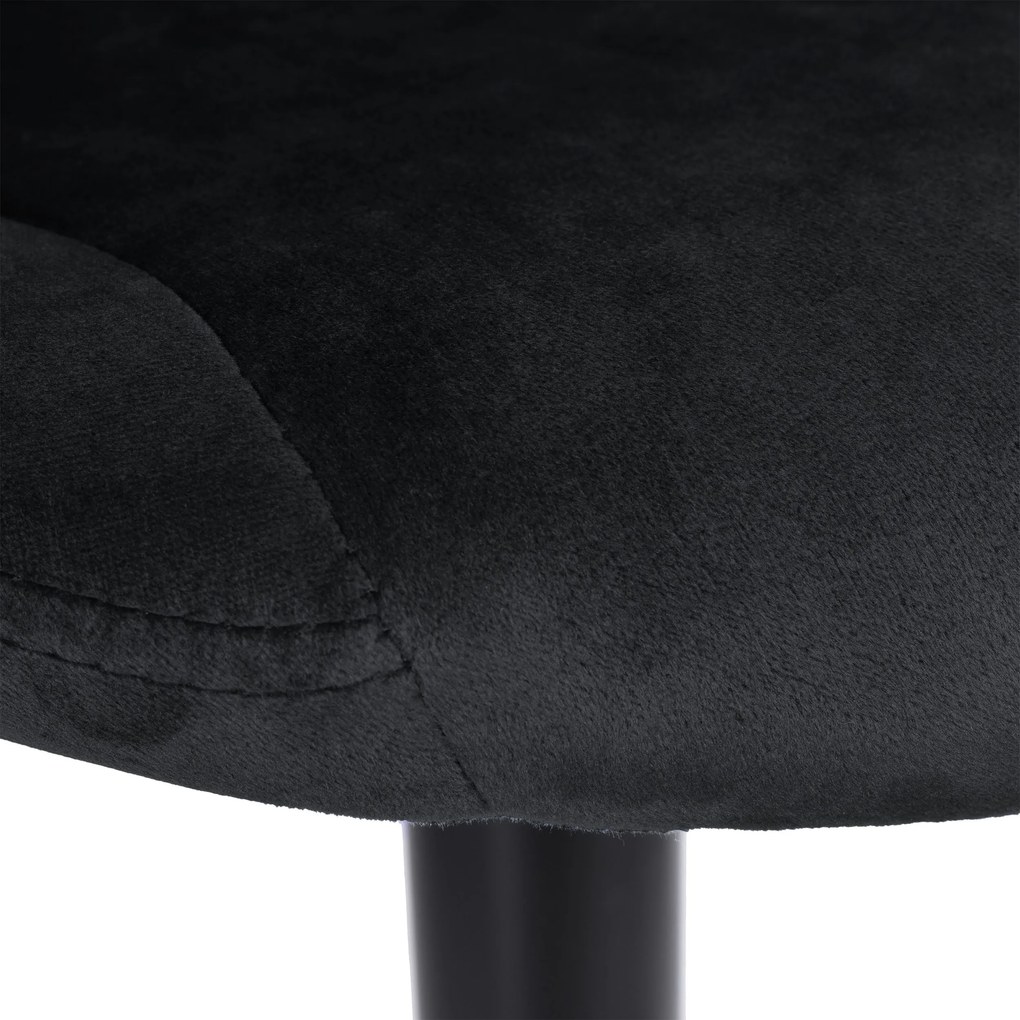 JAKS SCAUN DE BAR CYDRO BLACK VELVET NEGRU