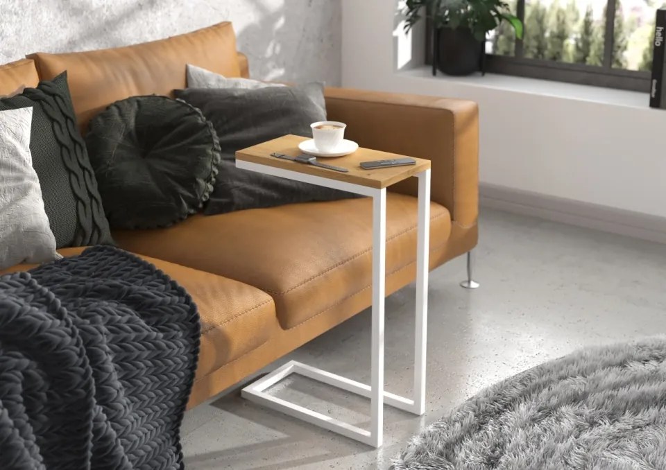 Masuta cafea, SPARK, ADRK Furniture (Culoare: Negru / Sonoma)