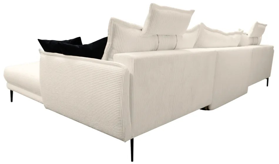 Set canapea universală, crem / negru, CASIDY U UNI