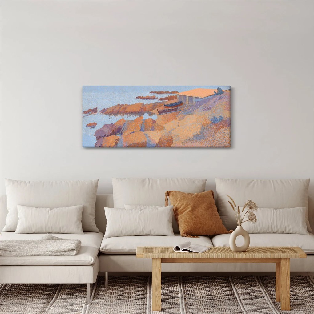 Tablou - Henri Edmond Cross, Calanque des Antibois, reproducere (120x50 cm)