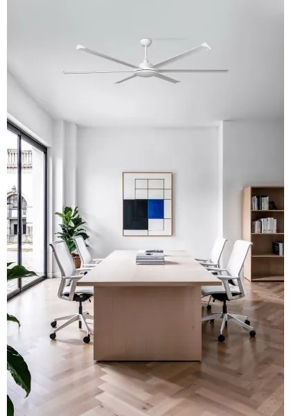 Ventilator de tavan FARO 34202 ROTTERDAM XL alb d. 200 cm + telecomandă