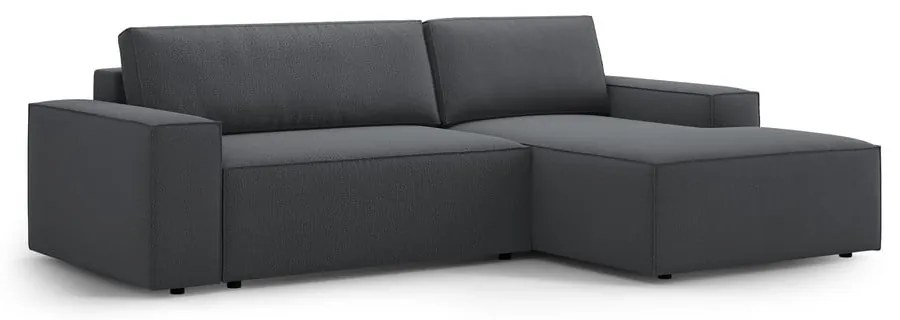 Colțar gri închis extensibil (cu colț pe partea dreaptă) Jodie – Micadoni Home