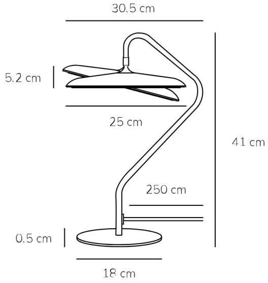 DFTP by Nordlux - Lampă LED de birou ARTIST, 15W/230V, neagră