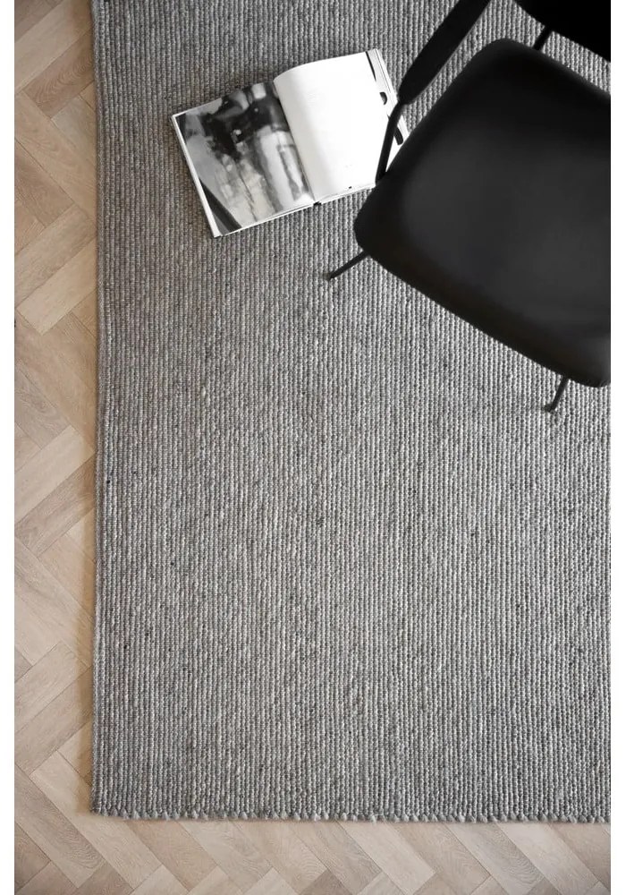 Covor gri din lână 290x200 cm Auckland - Rowico