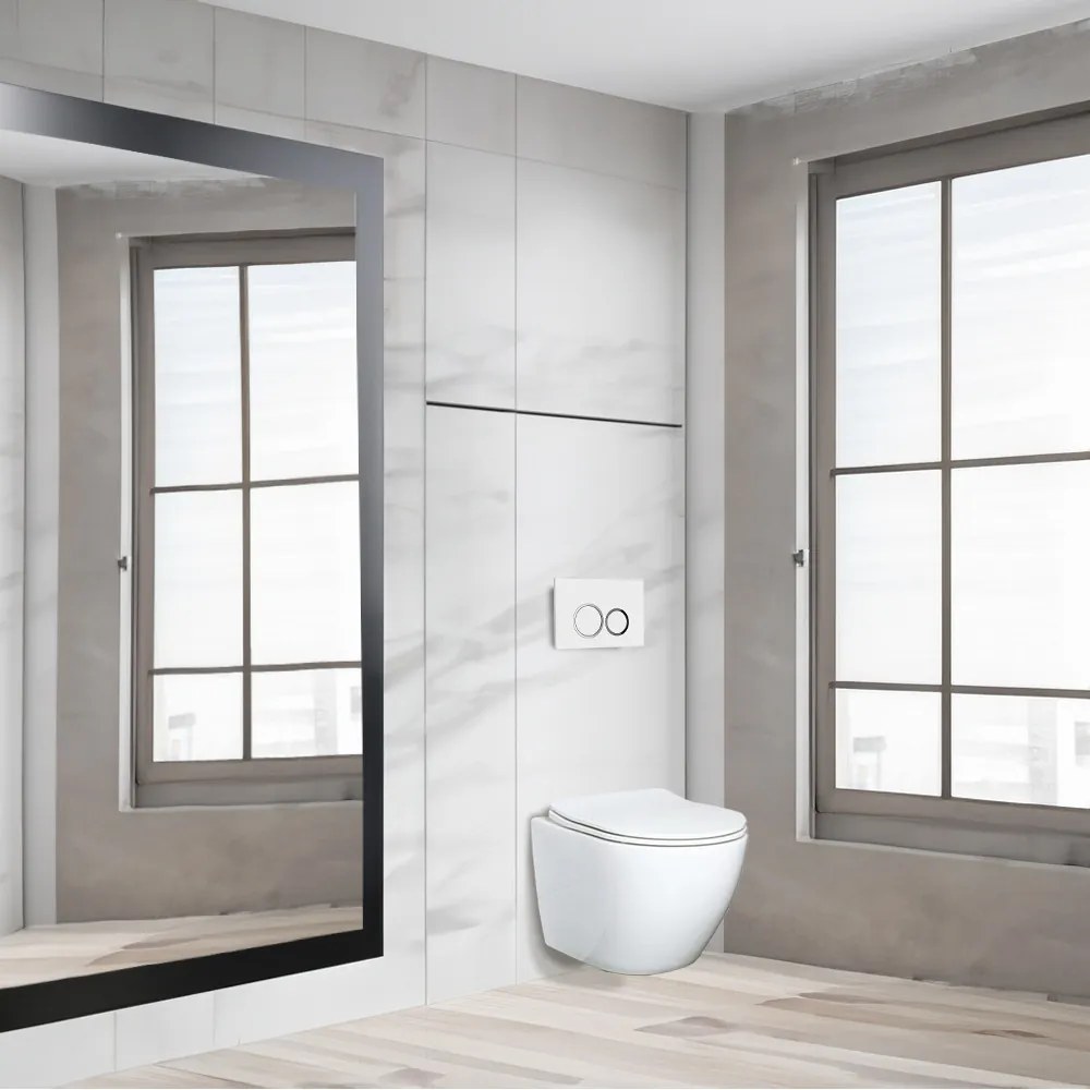 Set rezervor WC montat pe perete Roya Delos WH 82W