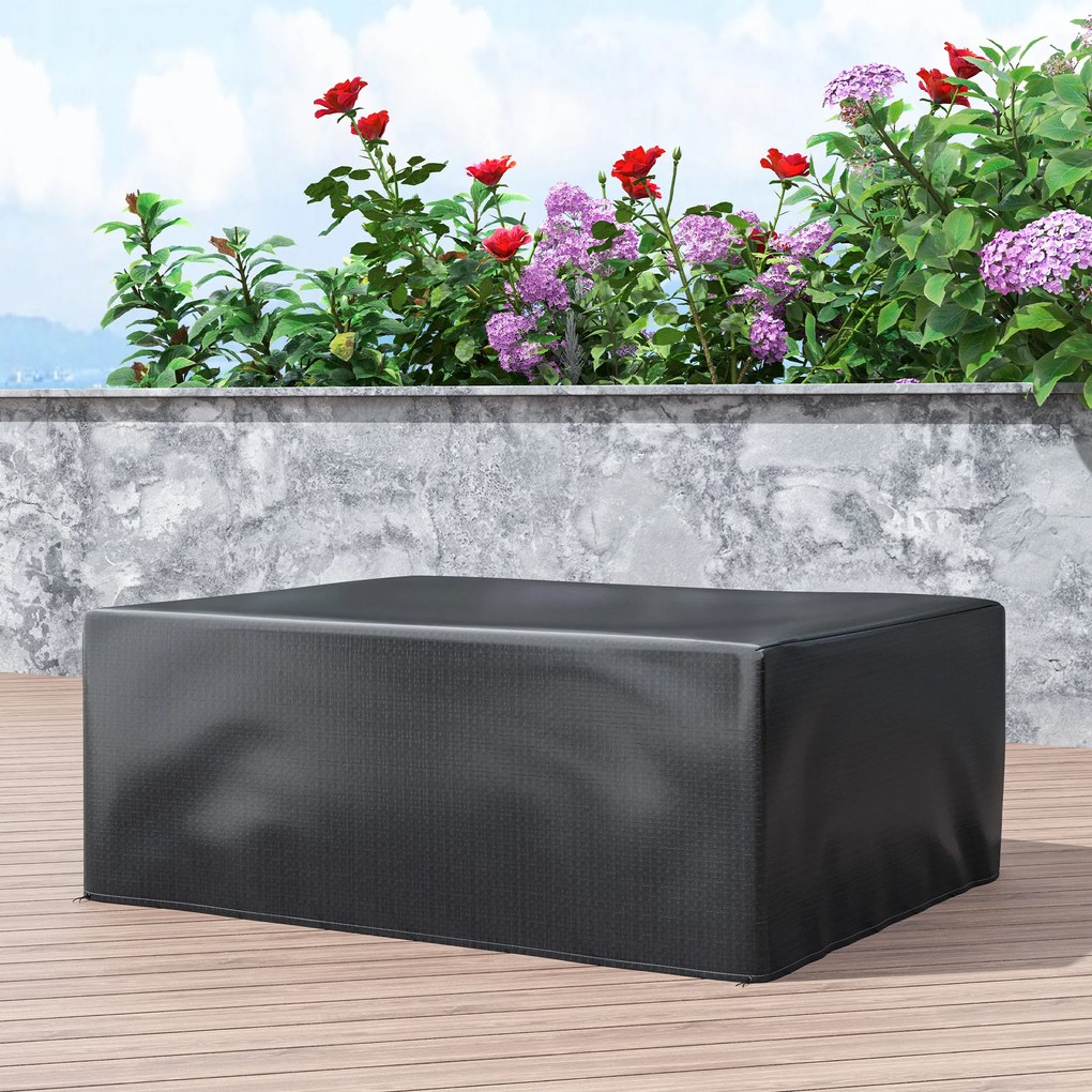 Outsunny Husă pentru mobilier de grădină, rezistentă la iarnă, impermeabilă, anti-UV, prelată 235 x 190 x 90cm Negru | Aosom Romania