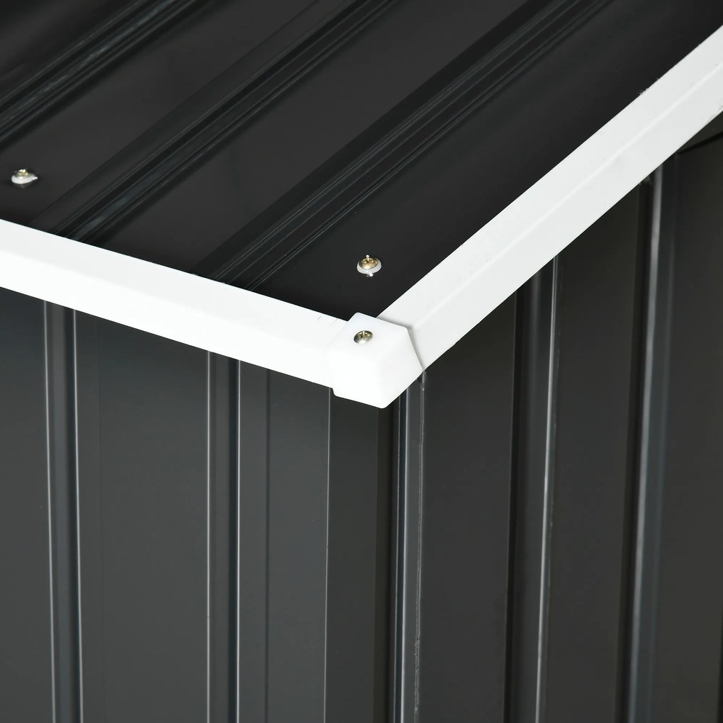 Outsunny Adăpost pentru mașina de tuns iarba robotică, garaj pentru robot, shed din oțel gri | Aosom Romania