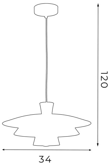Lustră pe cablu PLATO 1xE27/15W/230V alamă/auriu