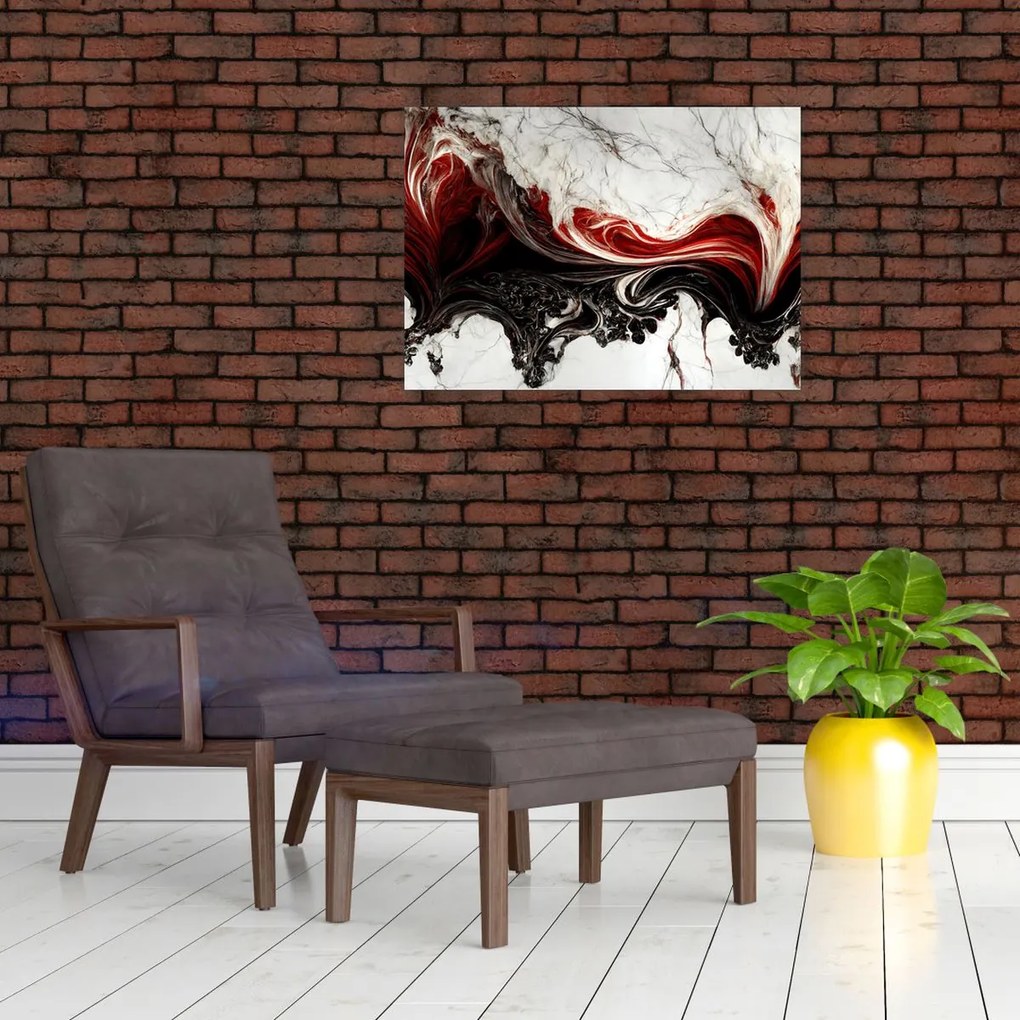 Tablou pe sticlă - Abstracție modernă (70x50 cm)