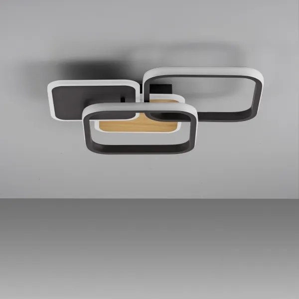 Plafonieră LED SEVENT LED/36W/230V negru/maro Leuchten Direkt 14117-78