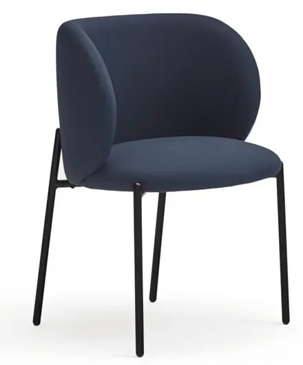 Set de scaune de sufragerie albastru închis 2 buc. tapițat Mogi – Teulat