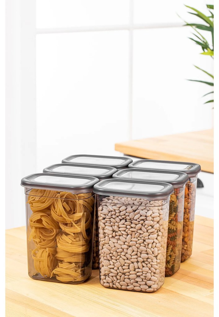 Set 6 cutii depozitare , UnicUtil, Durable Premium, Antracit