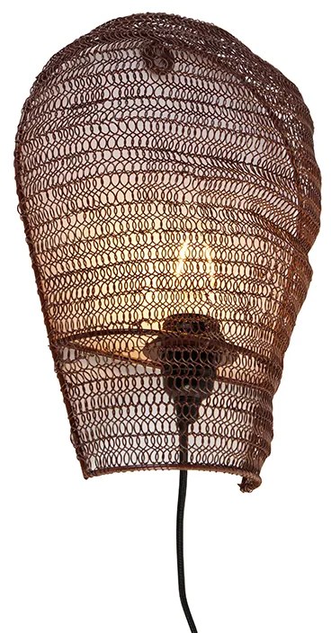 Lampă de perete orientală bronz 35 cm - Nidum