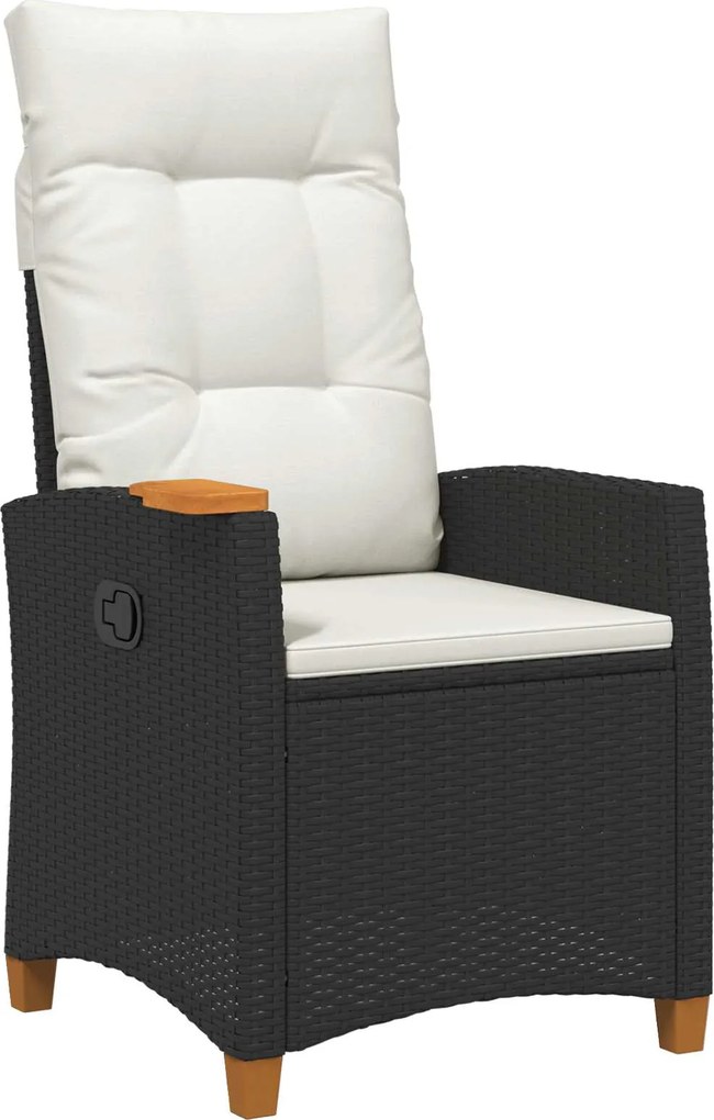 vidaXL Scaun reclinabil cu placă pentru ceai cu pernă 62 x 64 x 112 cm