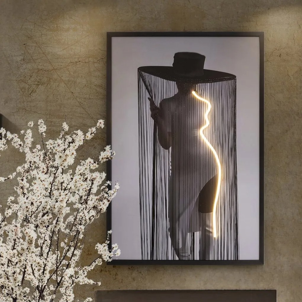 Tablou de perete decorativ cu iluminat Diva