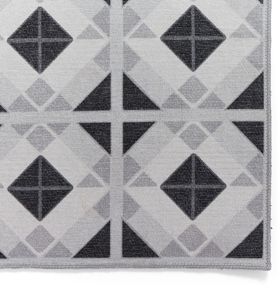 Covor tip traversă gri deschis-gri închis lavabil 61x170 cm Victoria Light – Think Rugs