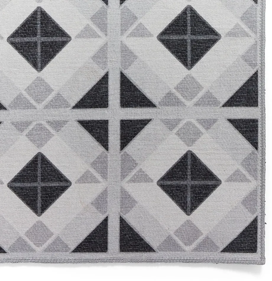 Covor tip traversă gri deschis-gri închis lavabil 61x170 cm Victoria Light – Think Rugs