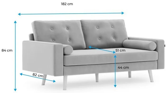 Canapea bej cu 3 locuri MANDI