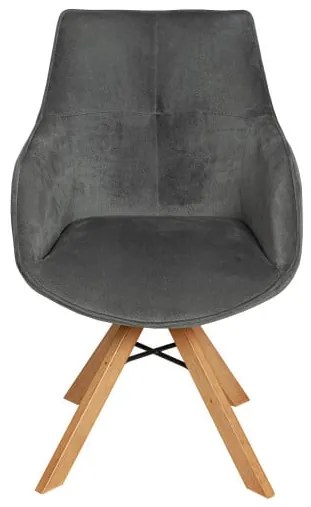 Scaun Vegas Rotativ Smoke Si Oak Gina Charcoal