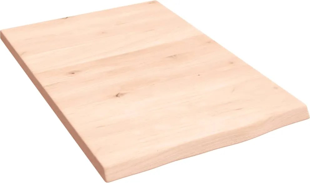 vidaXL Blat de baie, 40x60x2 cm, lemn masiv netratat