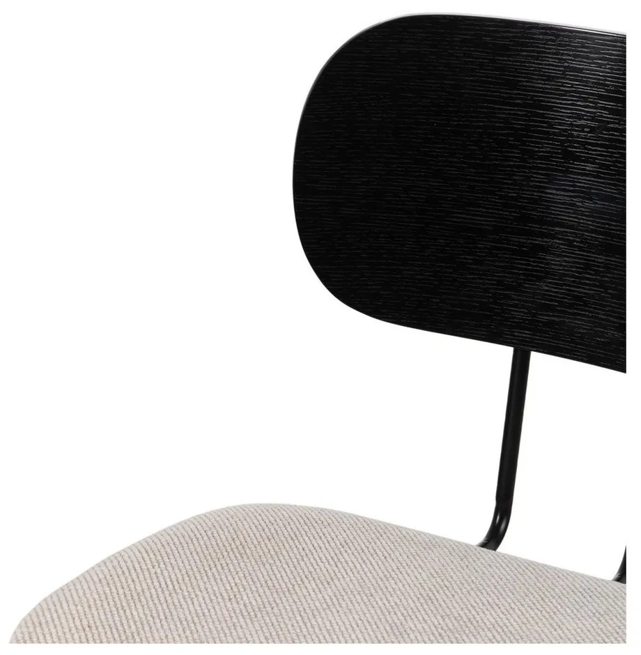 Scaune de dining albe/negre 4 buc. Cleo – Ixia