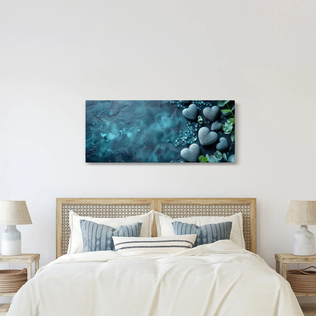 Tablou - Pietre în formă de inimă (120x50 cm)