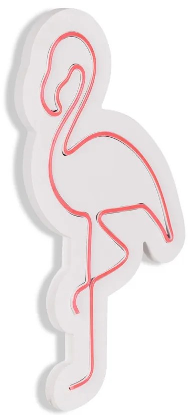 Decoratiune luminoasa LED de perete Flamingo Roz 42x23x2 cm