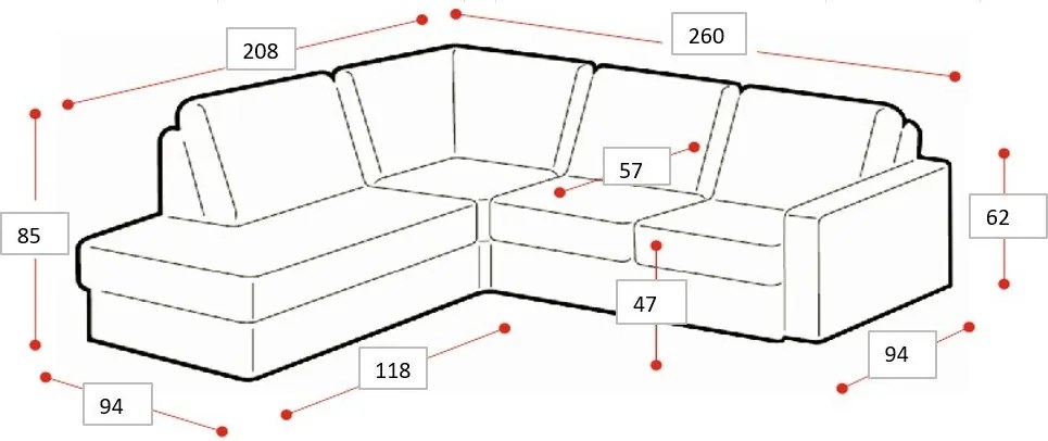 Colțar verde cu tapițerie din chenille (cu colț pe partea stângă/în formă de ”L”) Amsterdam – Scandic