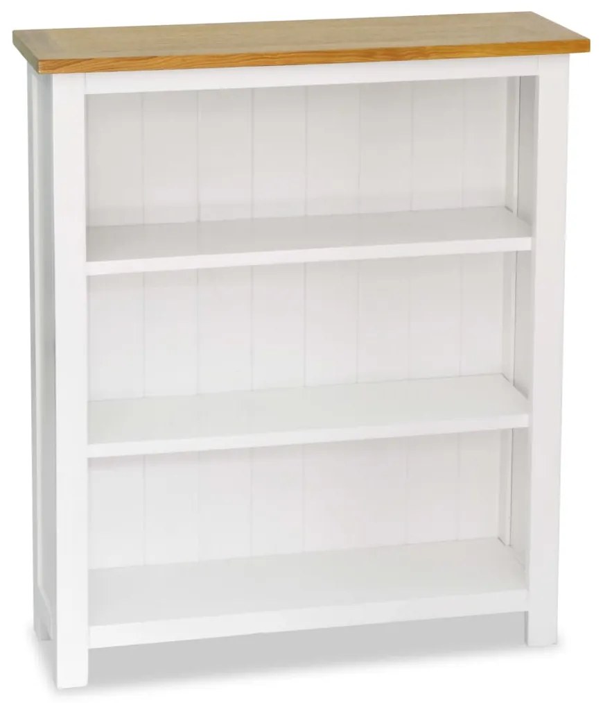 247057 vidaXL Bibliotecă cu 3 rafturi, 72 x 22,5 x 82 cm, lemn masiv stejar