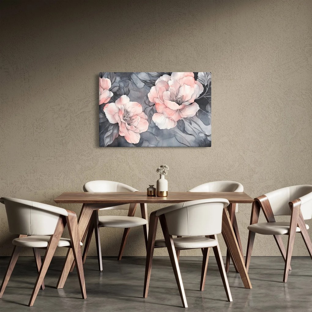 Tablou - Schiță de flori (90x60 cm)