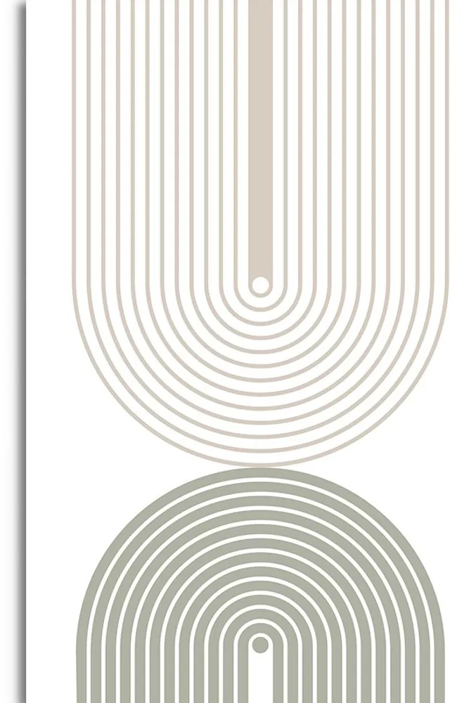 Tablou curcubeie minimaliste Mid-Century