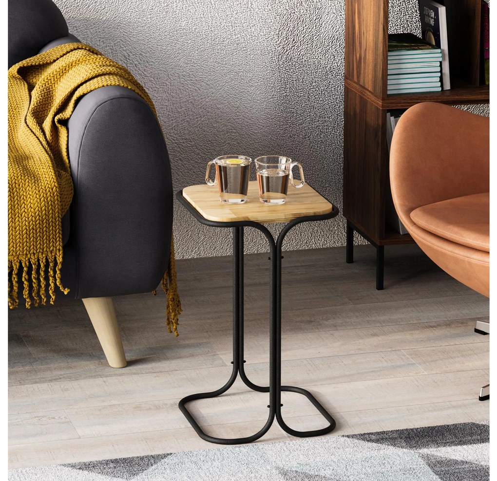 Măsuță de cafea Museli 2 (negru + natural) . 1093156