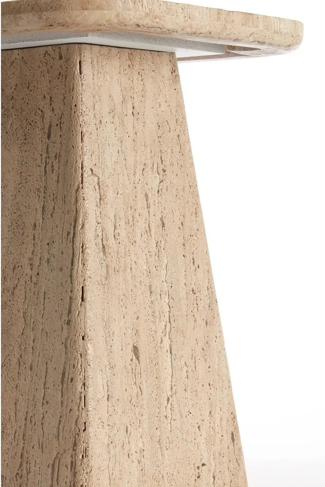 Măsuță auxiliară cu blat din piatră 40x40 cm Kepami – Light &amp; Living
