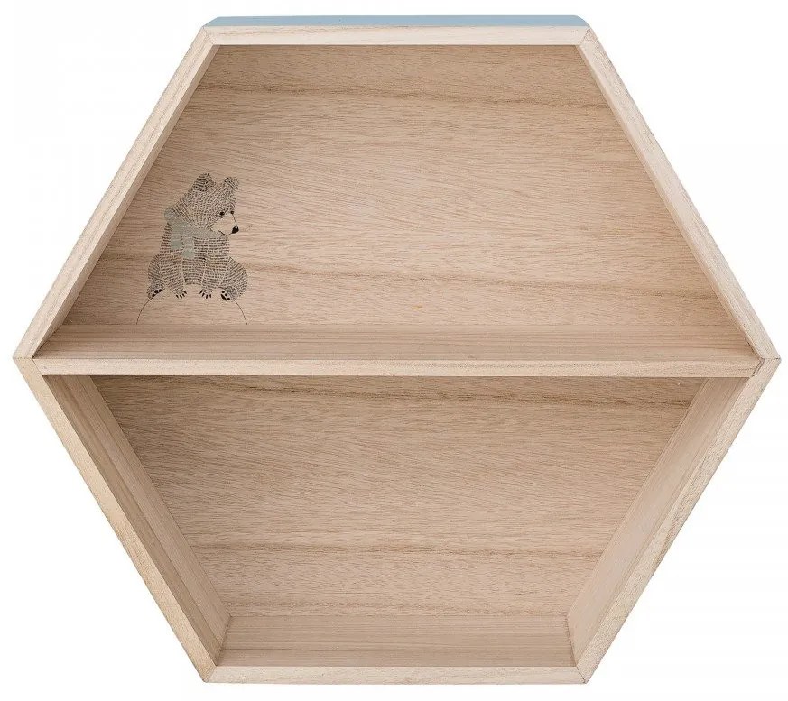 Raft albastru din lemn 44 cm Bear Bloomingville Mini