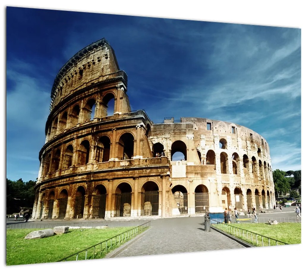 Tablou pe sticlă - Colosseum din Roma, Italia (70x50 cm)