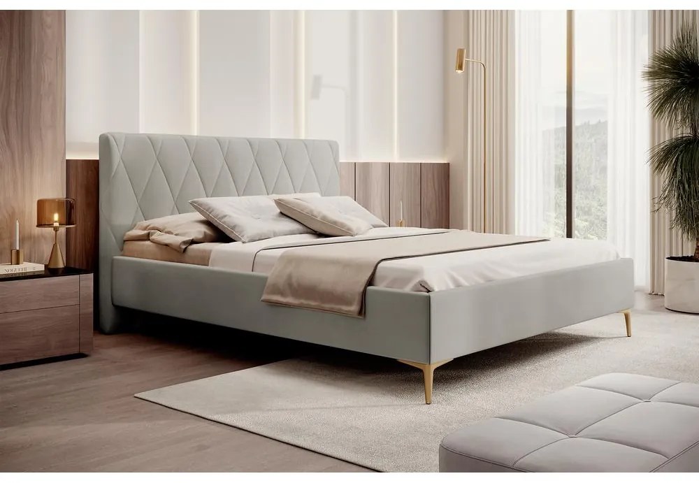 Pat matrimonial 180 cm Tikka 180 (crem + auriu). 1099411
